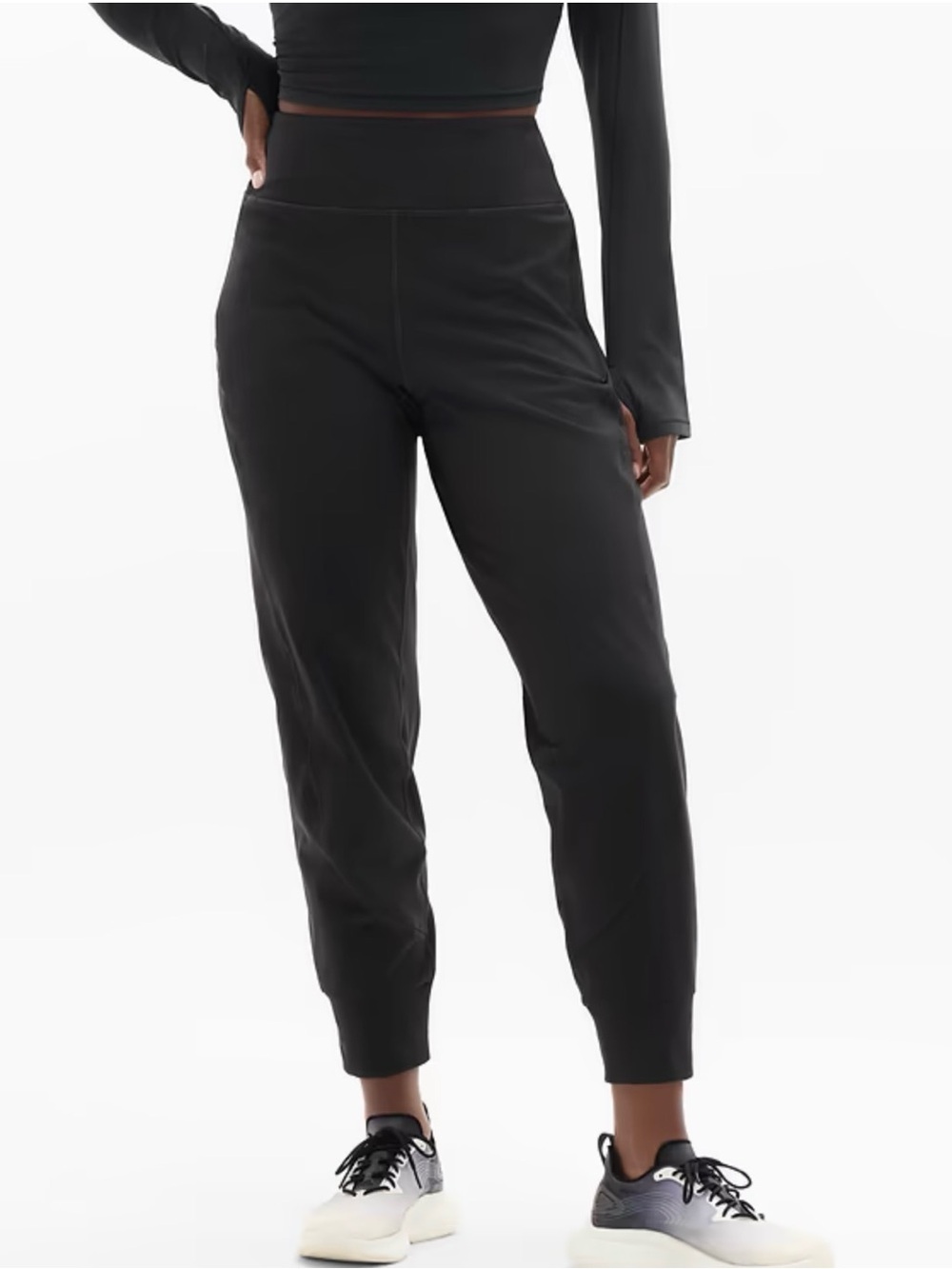 Athleta Rainier Black High-Rise Jogger Pants